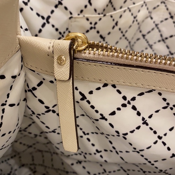Kate Spade ♠️ New York Cream Shoulder/Tote Bag Ariel Cove Street Ostrichegg EUC - Picture 11 of 16